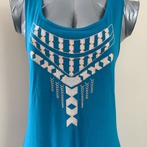 Razor back teal maxi dress